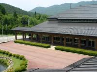 旅館から撮影された、または一般的な山の景色