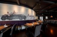 a bride and groom in a car mural in a restaurant at elaya hotel stuttgart ludwigsburg ehemals Abacco by Rilano in Korntal-Münchingen