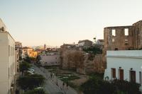 Výhľad na mesto Chania (mesto) alebo výhľad na mesto priamo z apartmánu