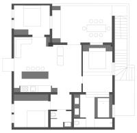 The floor plan of Le Blanc Suite