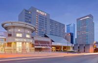 a view of a hotel with skyscrapers in the background at Hyatt Regency Lexington in Lexington