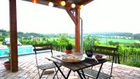 The swimming pool at or close to Pécsely apartman