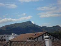 a view of a mountain from a roof at Toki Alai in Saint-Jean-de-Luz