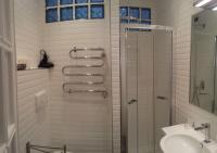 A bathroom at EMI's Guest House