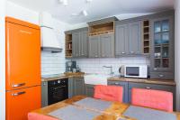 Kuchyň nebo kuchyňský kout v ubytování Toila Valgevilla Apartments