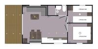a floor plan of a building at Camping Bissen in Esch-sur-Sûre
