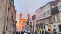 A general view of Santiago de Compostela or a view of the city taken from a szállodákat