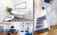 Posteľ alebo postele v izbe v ubytovaní apartamenty kamienica