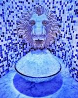 a statue of a lion head in a shower at The Gainsborough Bath Spa - Small Luxury Hotels of the World in Bath