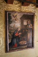 a painting of two nuns on a wall at Hotel Palazzo Abadessa in Venice