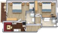The floor plan of Gustls Ferienhäusl