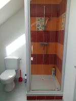 a shower in a bathroom with a toilet at Appartements T2 Proche de Rennes in Chantepie