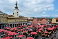 Výhľad na mesto Záhreb alebo výhľad na mesto priamo z apartmánu