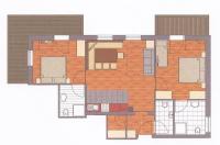 Plán poschodí v ubytovaní Appartement Tauernhof