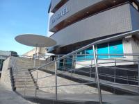 a group of stairs in front of a building at JR Hotel in João Pessoa