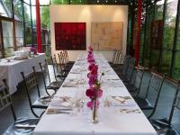 Restaurace v ubytování Am Eichholz Galerie & Art-Hotel