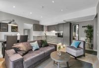 Kuchyň nebo kuchyňský kout v ubytování Forenom Serviced Apartments Oslo Opera