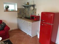Kuchyň nebo kuchyňský kout v ubytování Villa Cihelna apartments