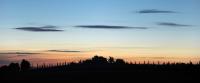 The sunrise or sunset as seen from a vidéki vendégházakat or nearby