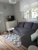 Televízia a/alebo spoločenská miestnosť v ubytovaní Apartament Grześ