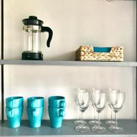 Príslušenstvo na prípravu kávy alebo čaju v ubytovaní Apartament Viktoria