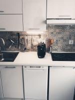 Kuchyň nebo kuchyňský kout v ubytování Apartament Leśny