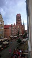 Výhľad na mesto Gdansk alebo výhľad na mesto priamo z privátu
