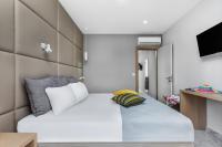 Posteľ alebo postele v izbe v ubytovaní Nymphes Deluxe Accommodation Pefkochori