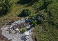 an overhead view of a rock garden in a field at Casa Din Gradina Lui Ioan in Tărlungeni