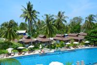 an aerial view of the resort with a swimming pool at Maehaad Bay Resort - SHA Plus in Mae Haad