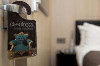 a sign on the door of a room at The Z Hotel Liverpool in Liverpool