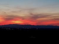 The sunrise or sunset as seen from a vidéki vendégházakat or nearby