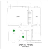 Plán poschodí v ubytovaní Casa del Pittore