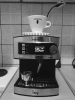 Coffee and tea making facilities at Stefanias sunny Acropolis Studio on Drakou pedestrian