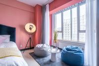 Zhengzhou Jinshui·Provincial Government· Locals Apartment 00161830にあるベッド