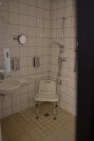 a bathroom with a toilet and a sink at Hôtel La Porte Saint Pierre-Logis Hôtel Intra Muros in Saint Malo
