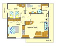 Plan piętra w obiekcie Casa Piva Dolomiti