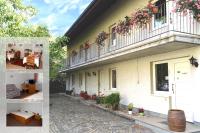 a collage of photos of a house with flowers at Landhotel Lützen-Stadt in Lützen