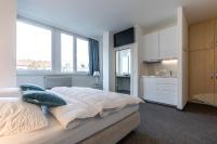 Postel nebo postele na pokoji v ubytování Vienna Cube Apartments Contactless Check IN