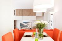 A seating area at HelloChalet - Maison Rue de la Neige - Family Ski Holiday walking distance skirun and gondola