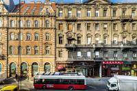 Nespecifikovaný výhled na destinaci Budapešť nebo výhled na město při pohledu z apartmánu