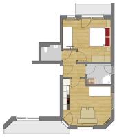 Plán poschodí v ubytovaní Apartment Kristall