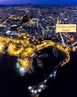 Letecký snímek ubytování Orange Central Studio Heraklion