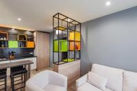 Kuchyň nebo kuchyňský kout v ubytování Apartamentos NataLis
