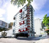 O edifício onde o hotel está situado