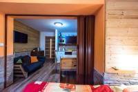 TV a/nebo společenská místnost v ubytování Apartmány Domino