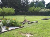 A garden outside Csóka Apartman Pápa