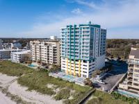 eine Luftansicht einer Stadt mit hohen Gebäuden in der Unterkunft Seaside Resort in Myrtle Beach