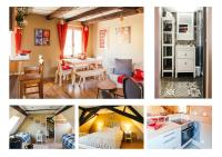 a collage of pictures of a kitchen and a living room at Résidence des Tanneurs - Riesling in Obernai