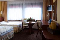 Łóżko lub łóżka w pokoju w obiekcie Hotel Astra Tajemniczy Ogród